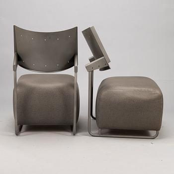 HARRI KORHONEN, a pair of 'Oscar' easychairs for  Inno Interior. Finland. Designed 1989.