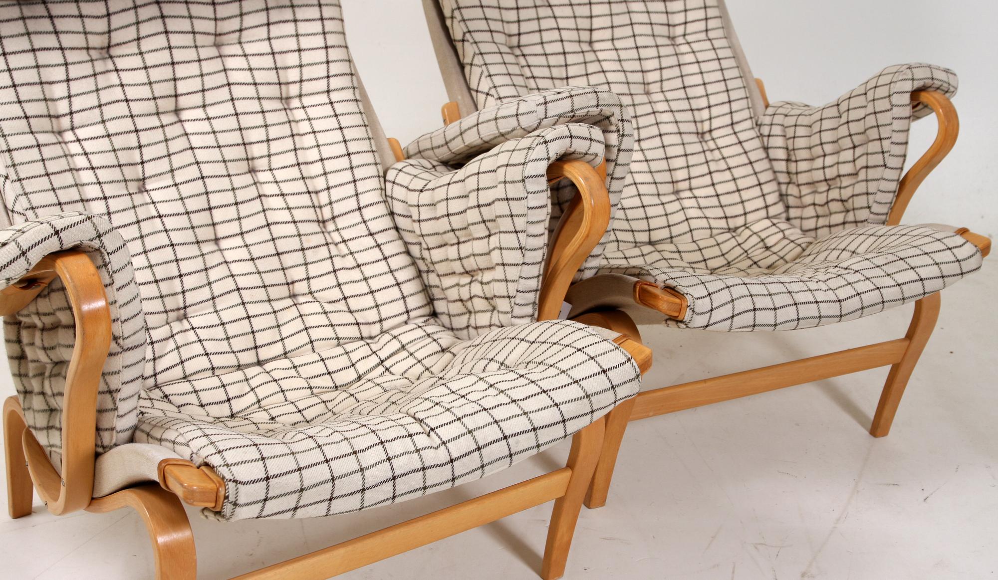 FÅTÖLJER, ett par, "Pernilla", Bruno  Mathsson för DUX.