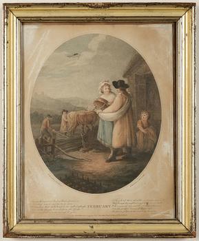 GRAVYRER. 12 st, England 1800-tal.