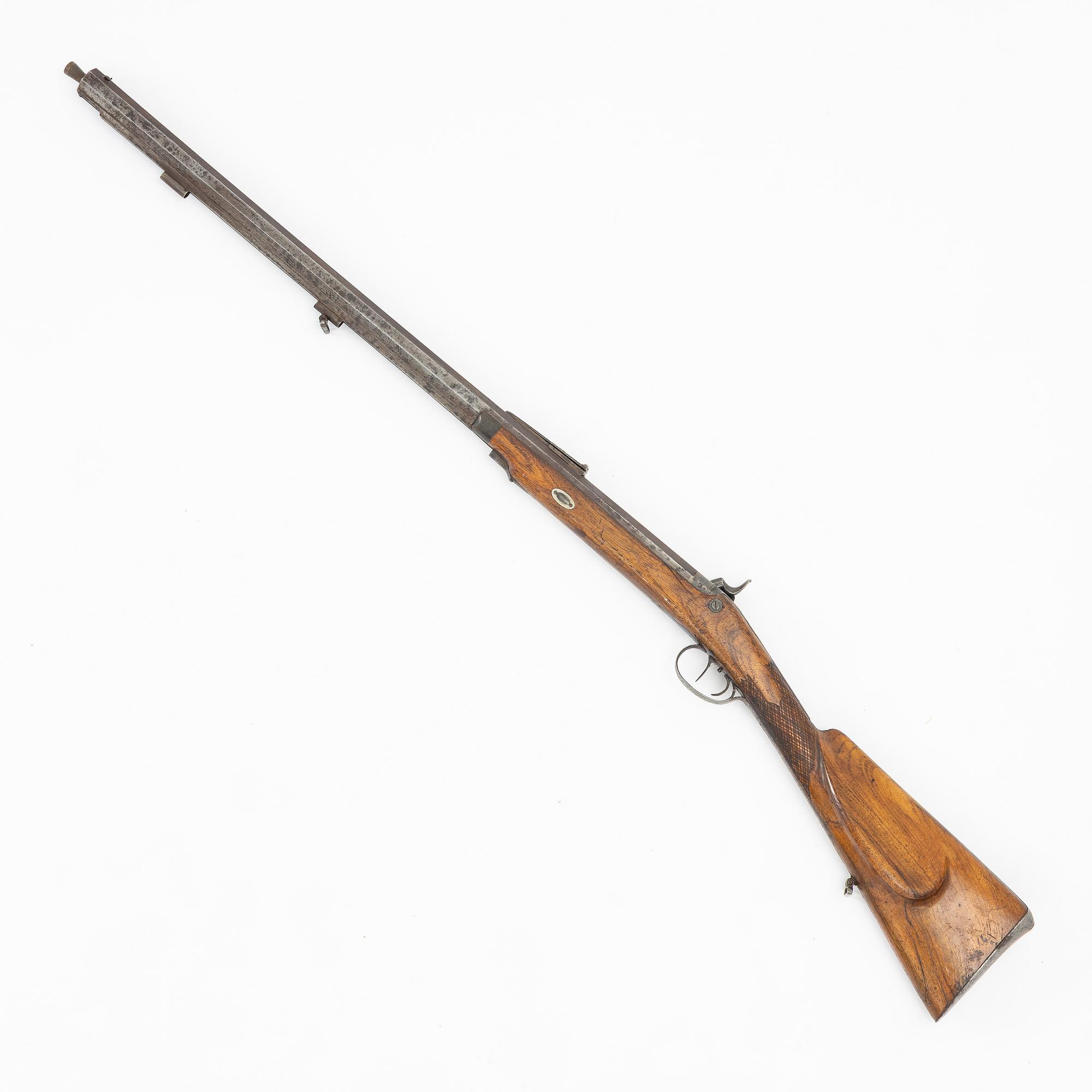 A percussion rifle, mid-19th century, Denmark.