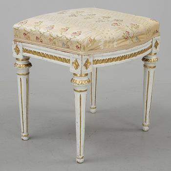 TABURETT, gustaviansk, Carl Johan Wadström (1758-1816), stolmakare i Stockholm.