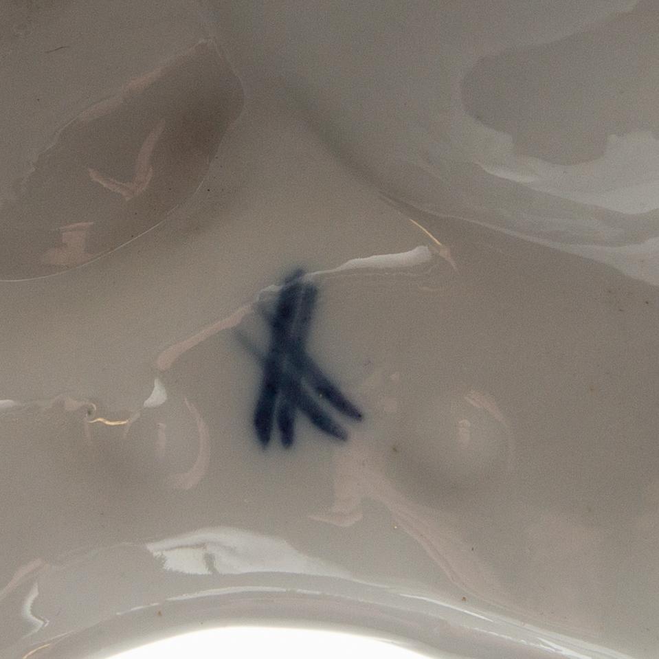 Candelabra feet a pair and candle holder Rococo style Germany mid-20th century porcelain.