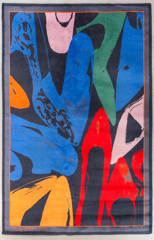 A Andy Warhol after carpet "Diamon dust shoes" Ege Aminster Denmark ca 335 x 250 cm.