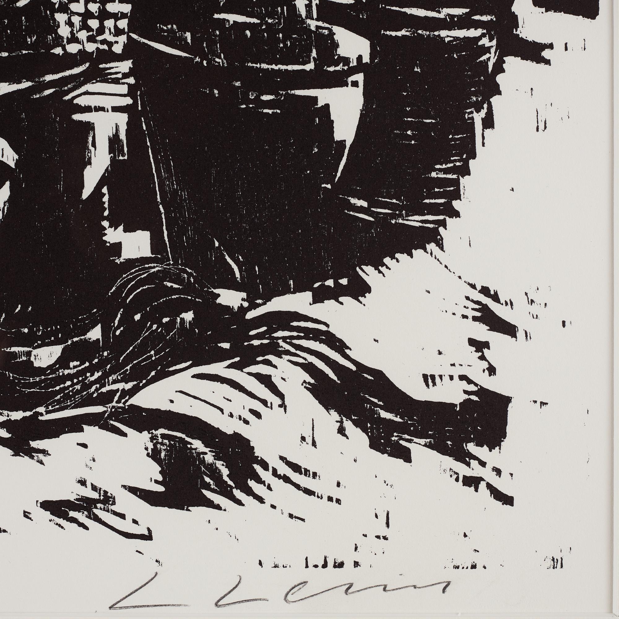 Lars Lerin, träsnitt, signerad 179/210.