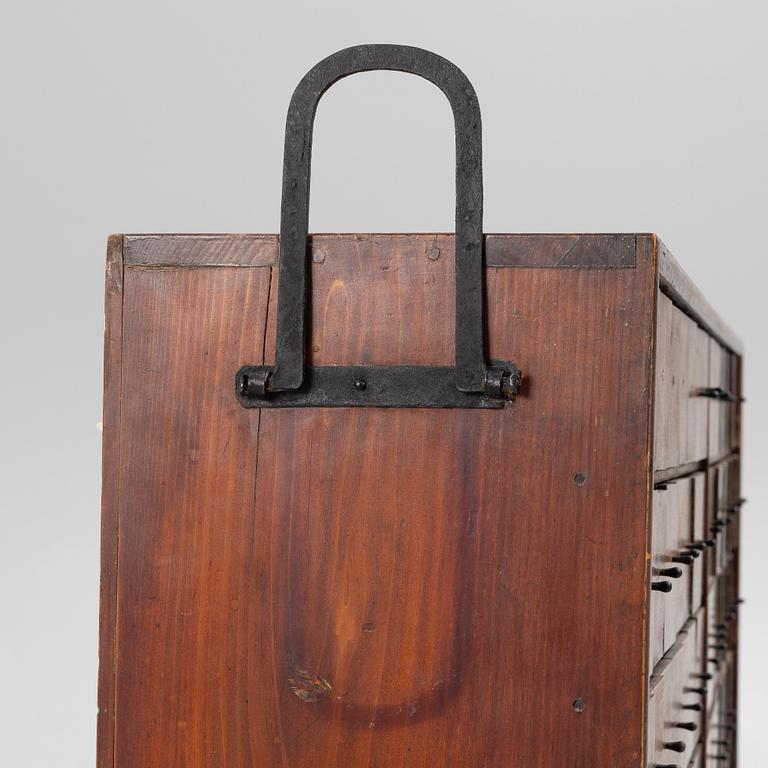 A pharmacy cabinet, Kyoto, Japan, first part of the 20th century.