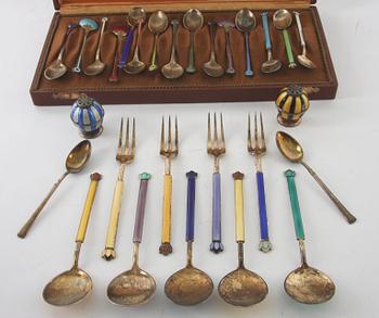 PARTI BESTICK, ca 25 delar, Sterling. Norway.