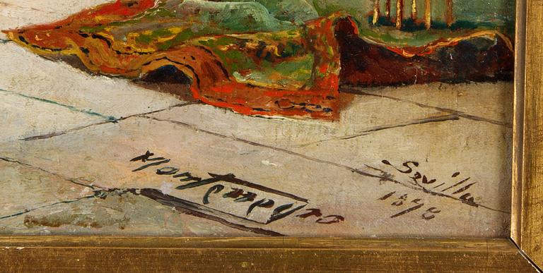 José Montenegro Capell, oil on canvas, signed and dated Sevilla 1898.
