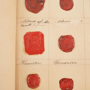 COLLECTION OF ROYAL AND NOBLE LAQUER SEALS, 19th century.