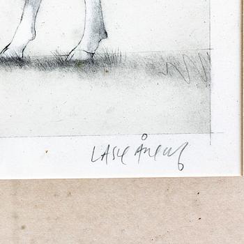 Lasse Åberg, litografi signerad och numrerad 153/200.