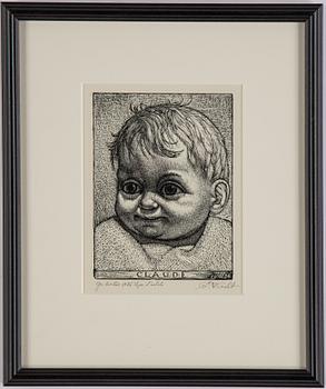 EDUARD WIIRALT, wood engraving, signed "Gr. sur bois 1936 Epr. d'artiste" E. Wiiralt in pencil.