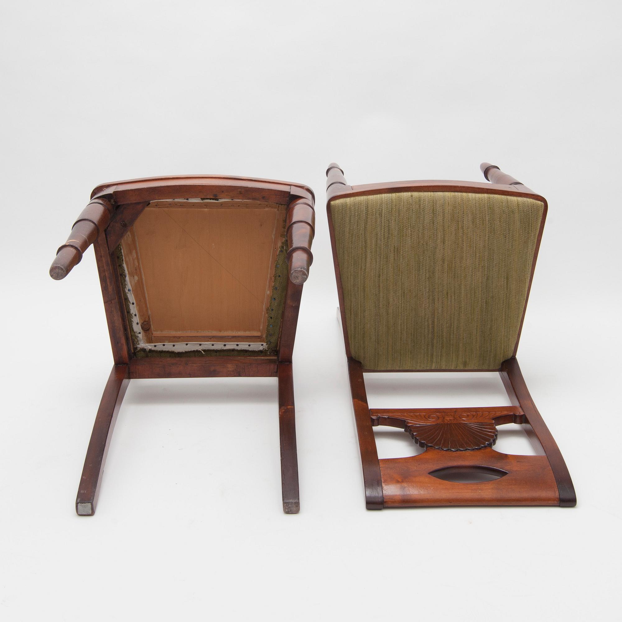 STOLAR, ett par, empirestil, 1900-tal.