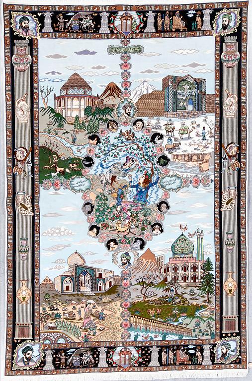 MATTA, Täbris, figural, ca 296x193 cm.