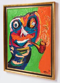 Karel Appel, ”Femme a la pipe”.