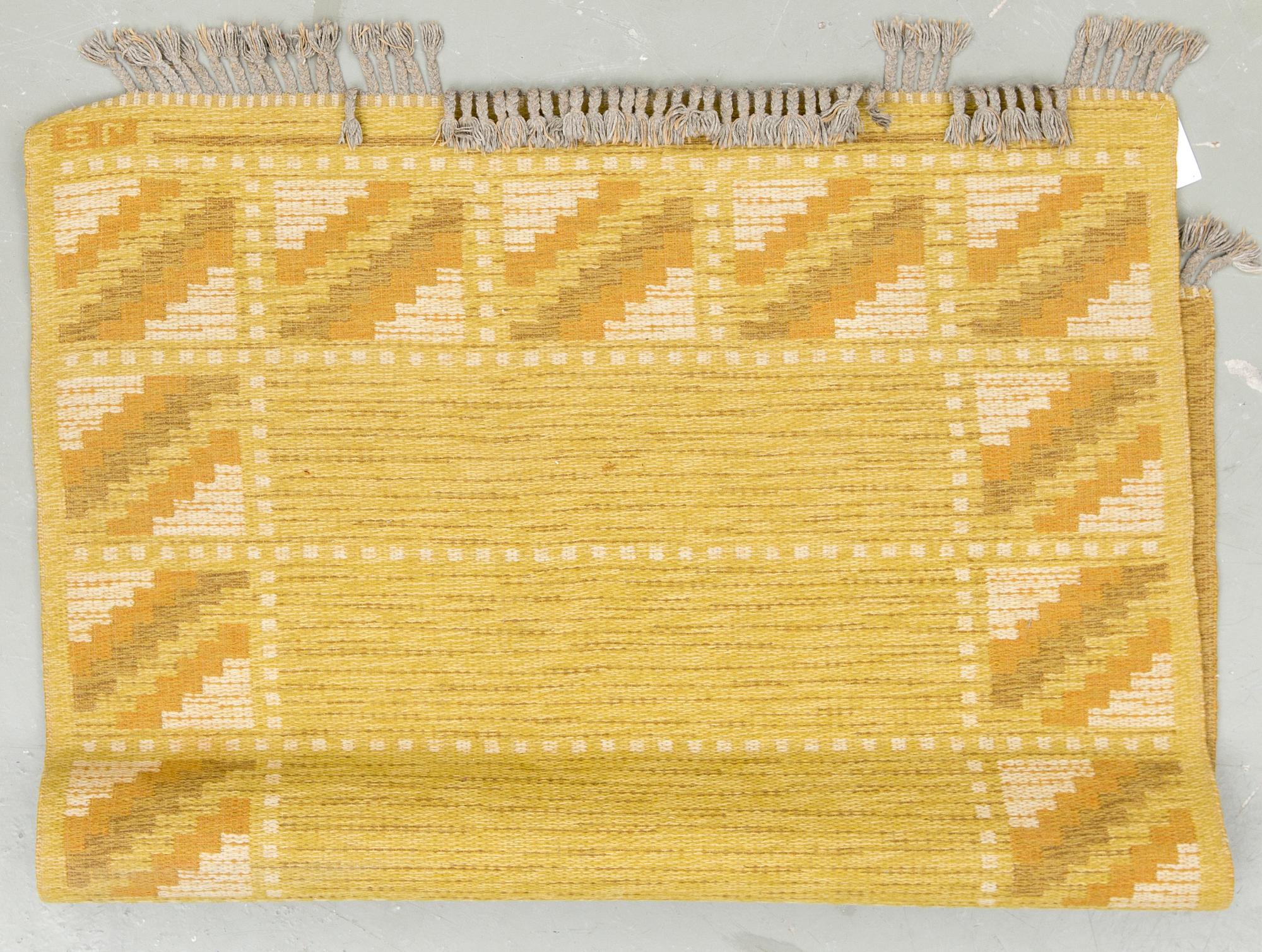 MATTA, dubbelvävd, signerad JS, 1950-/60-tal. Ca 180x140 cm.