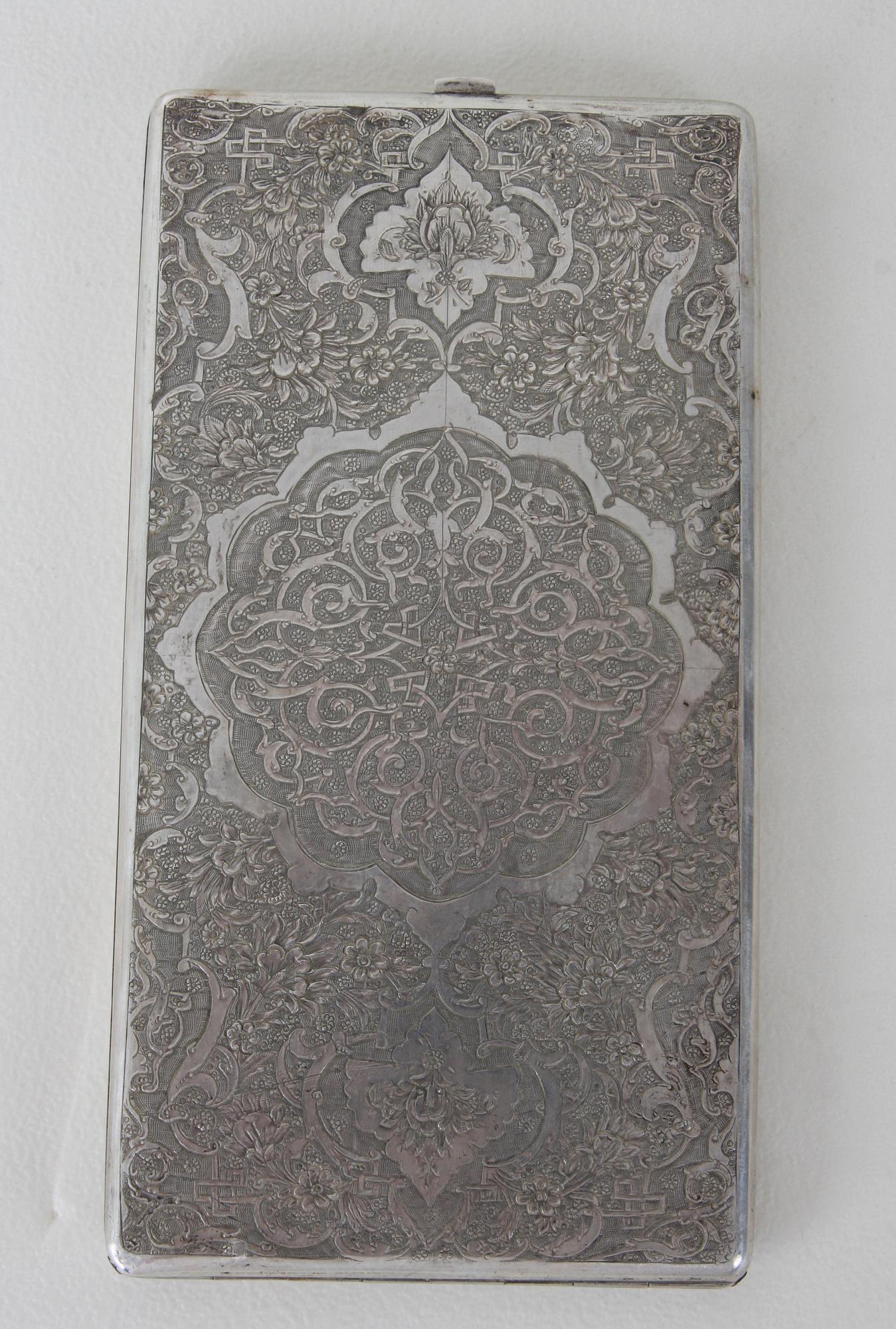 CIGARETTETUI, silver, Thailand.