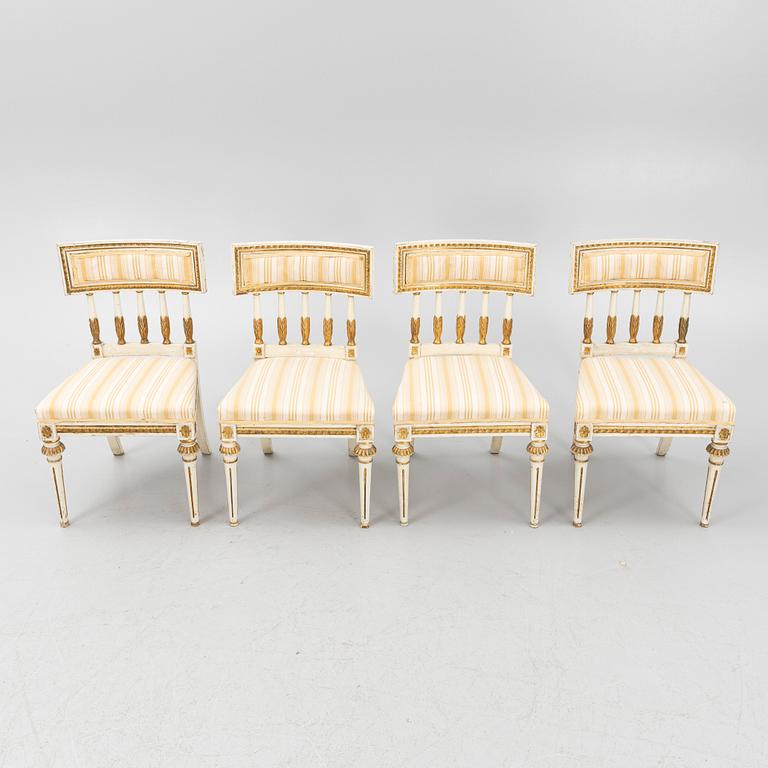 A set of four late Gustavian-style chairs, circa 1900.