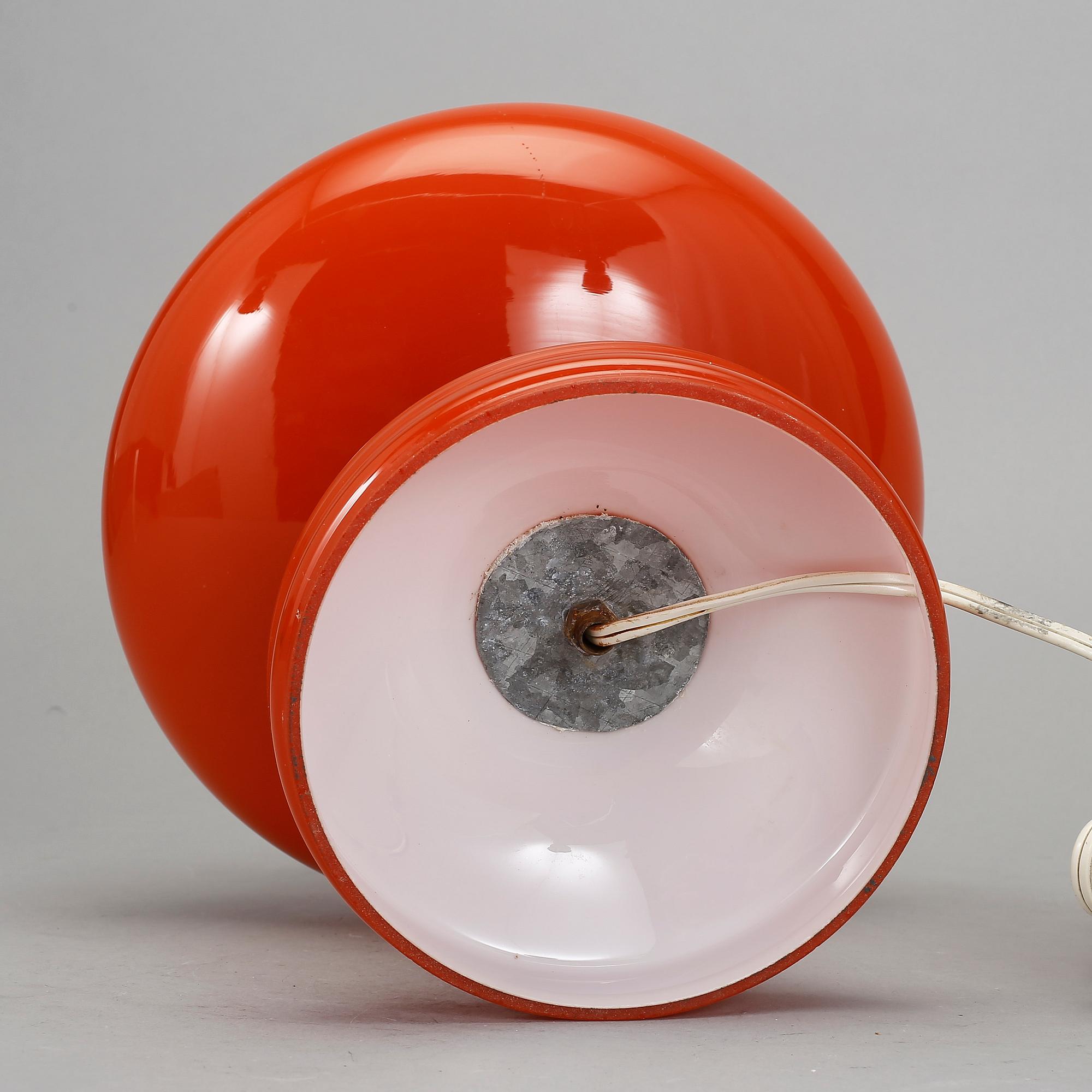 BORDSLAMPA, glas, 1960-tal.