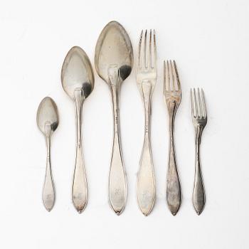 A 71-piece silver flat ware set, K.andersson, Sweden, Stockholm, 1916-17.