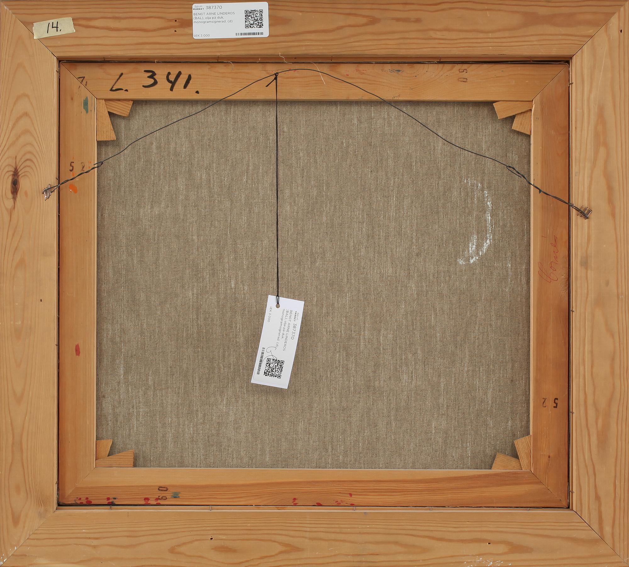 BENGT ARNE LINDEROS (BAL), olja på duk, monogramsignerad.