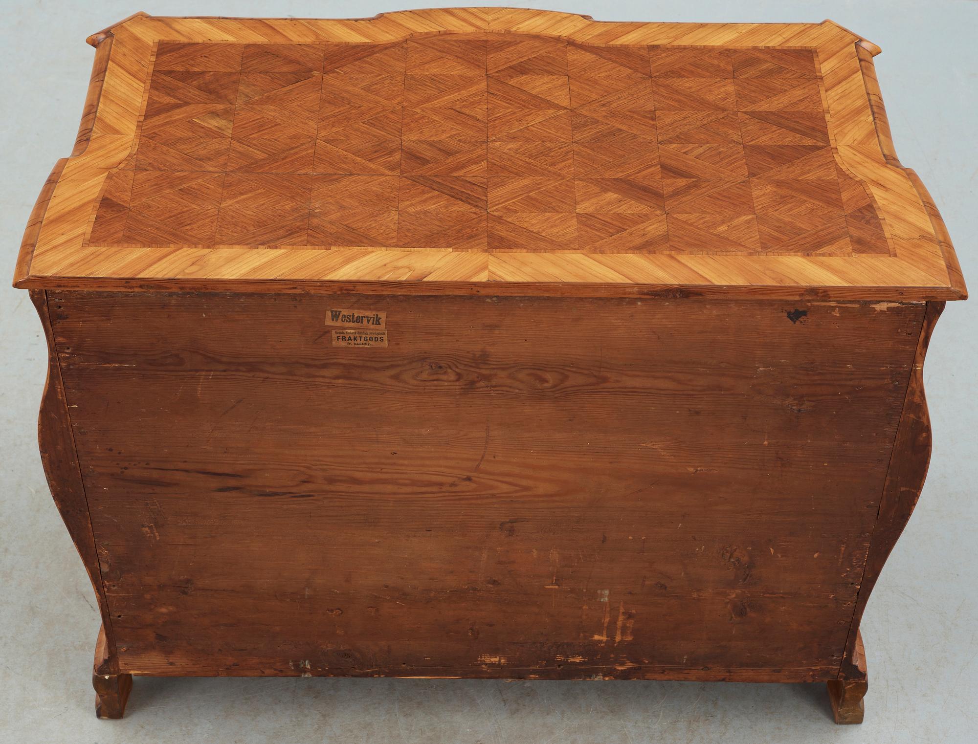 BYRÅ, senbarock/rokoko, 1700-talets mitt.