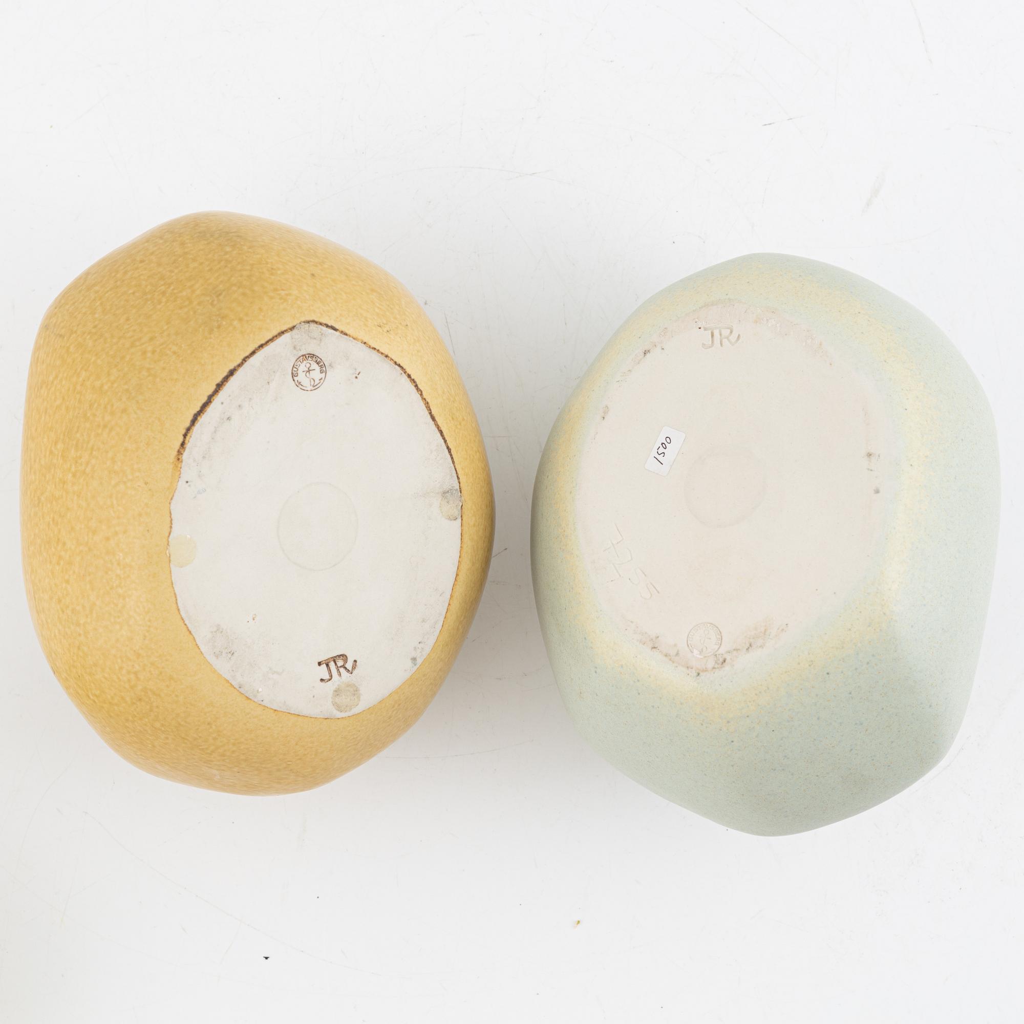 Johnny Rolf & Jan de Rooden, vaser, 9 st, "Blomsten", Gustavsberg.