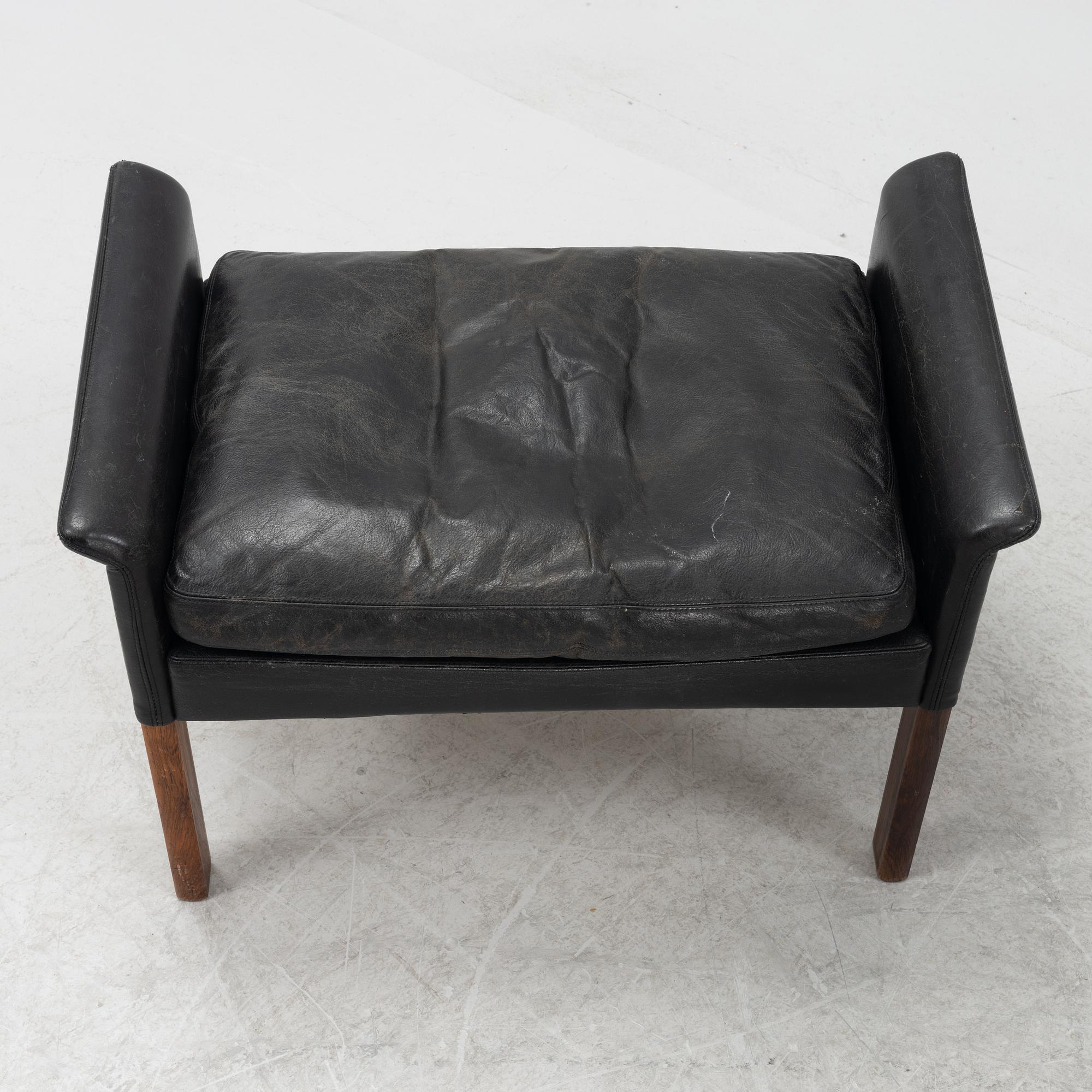 Hans Olsen, fåtölj med fotpall, CS Möbler, Danmark, 1950/60-tal.