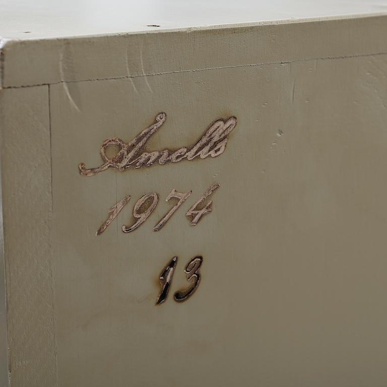 HÖRNSKÅP, Åmells, gustaviansk stil, 1900-talets andra hälft.