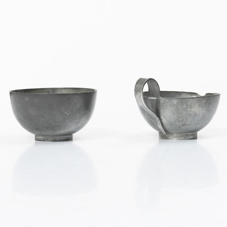 Firma Svenskt Tenn, sugar bowl and cream jug, Stockholm, 1953-54.