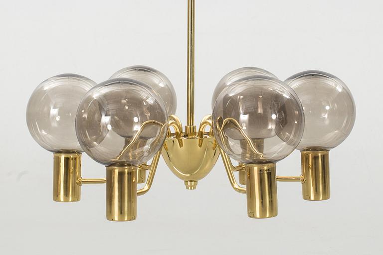 A brass ceiling light by Hans-Agne Jakobsson, T 372/6, sticker.