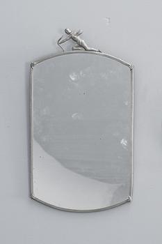 SPEGEL och SPEGELLAMPETTER, ett par, art deco, tenn.