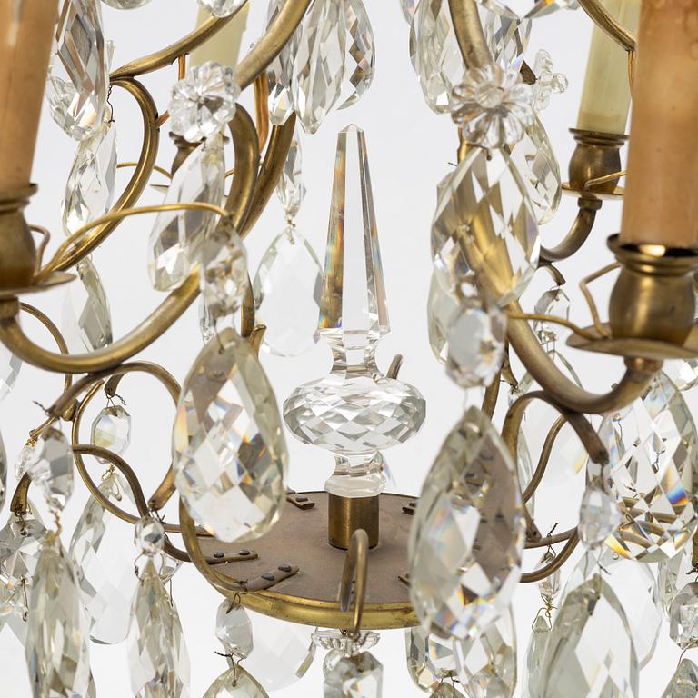 A Rococo style chandelier, mid 20th Century.