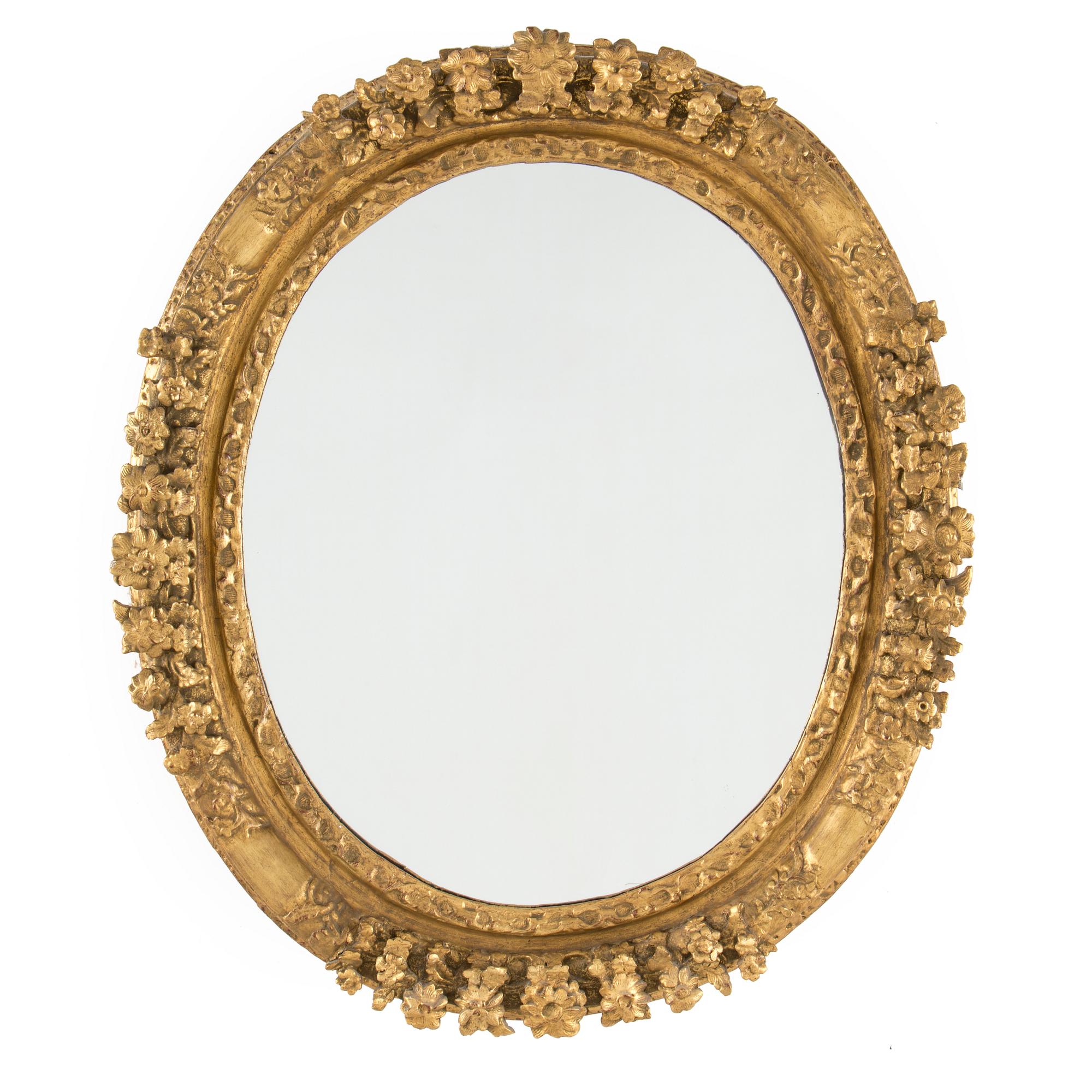 SPEGEL, omarbetad tavelram, 1700-tal.