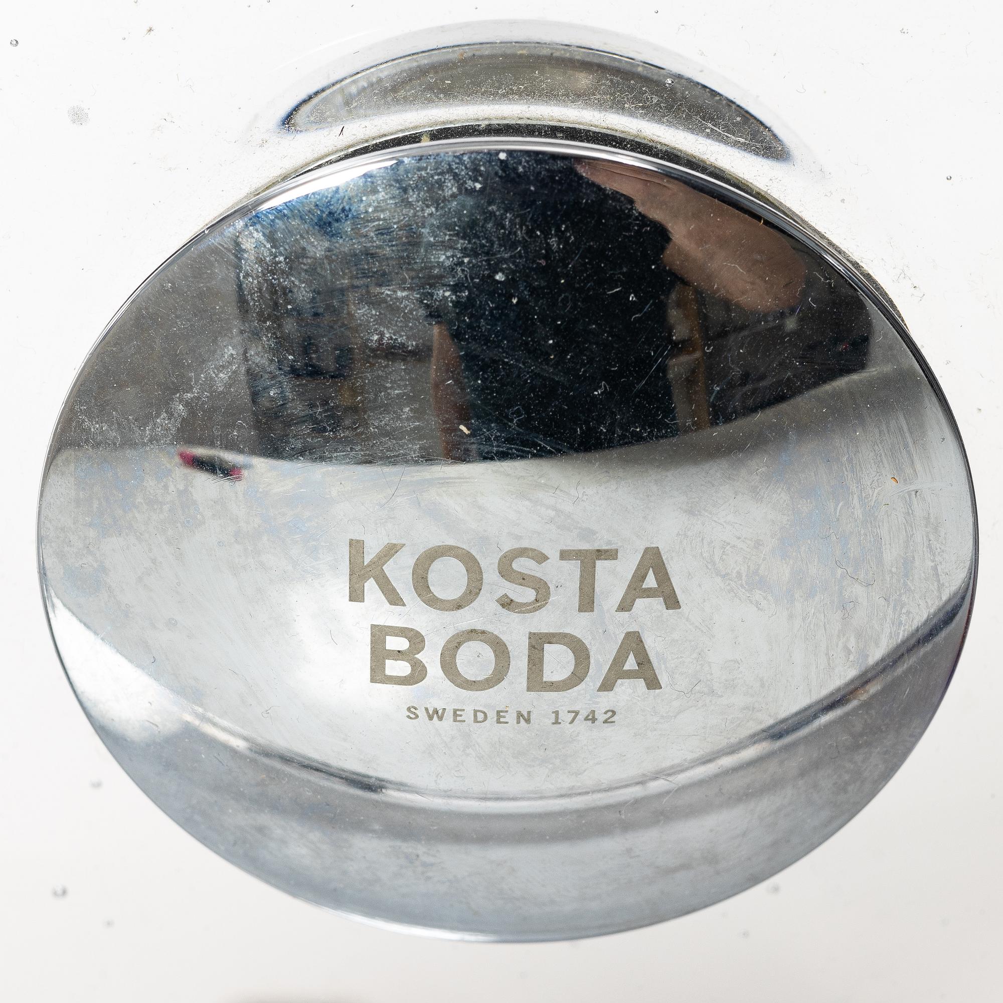 Kjell Engman, handfat, glas, "Lagoon", Kosta Boda.