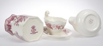 SERVISDELAR, 58 st, "Old Vine", flintgods, Wedgewood, 1900-tal.