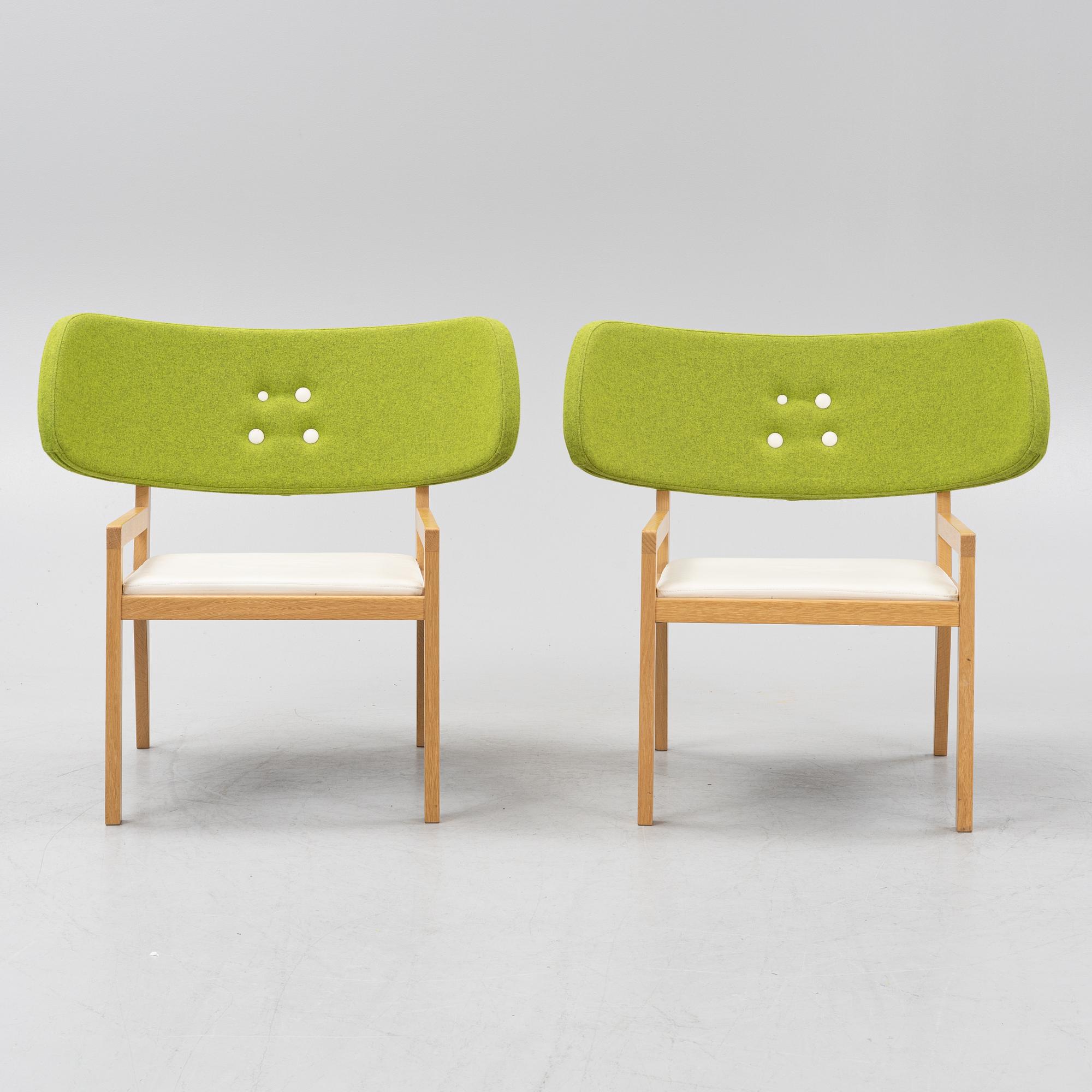 GamFratesi, Stine Gam & Enrico Fratesi, a pair of 'Cartoon' oak easy chairs, Swedese.