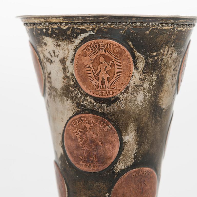 Pikari, kuparikolikoilla, leimaamaton, Ruotsi 1730-luku.