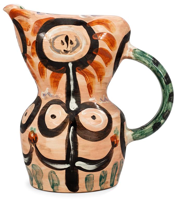 A Pablo Picasso faience jug, 'Femmes Fleurs'´, Madoura, Vallauris, France 1948.