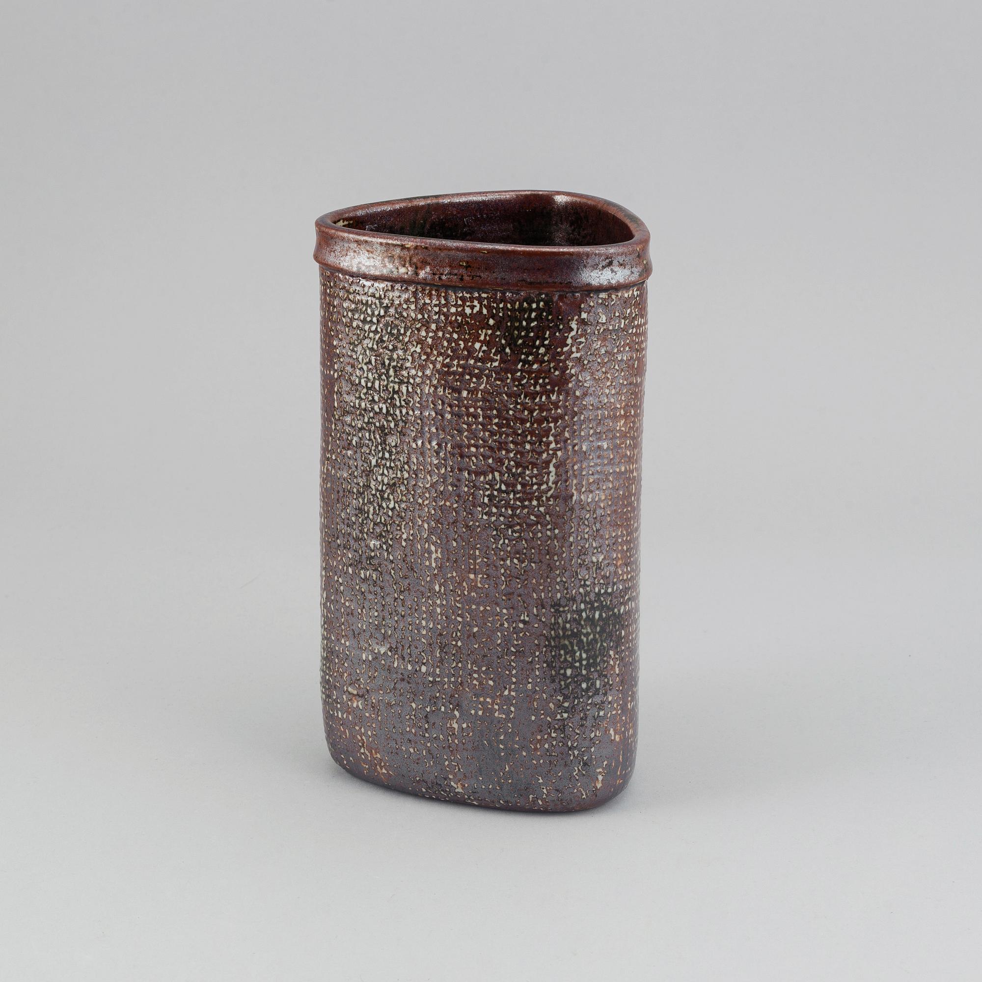 Stig Lindberg, a stoneware vase, signed, Gustavsberg, Sweden.