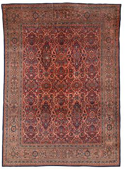 1749. A CARPET, semi-antique Tabriz probably, 420 x 304 cm.