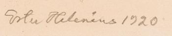 ESTER HELENIUS, litografi ur mappen "La Rotonde", signerad och daterad 1920.