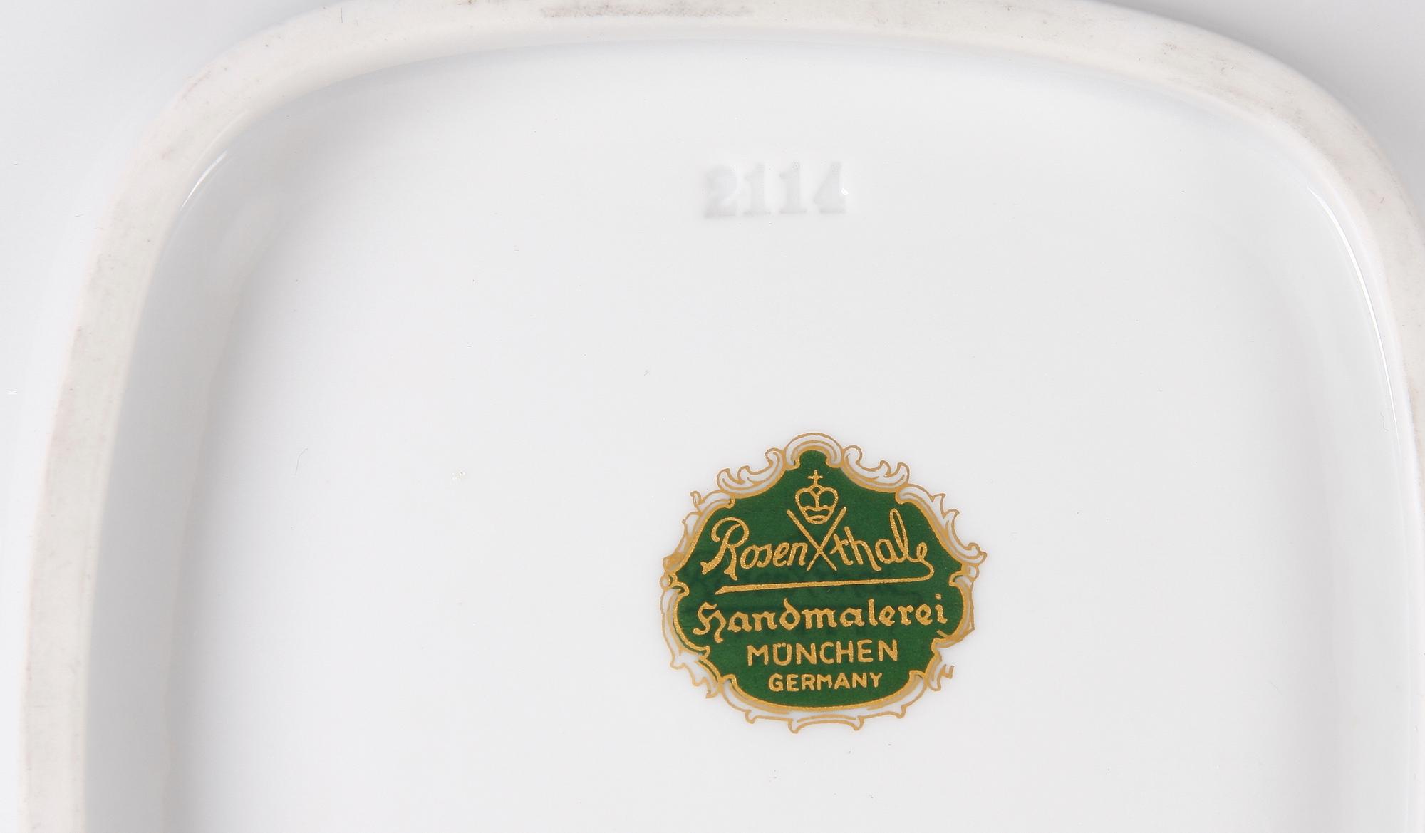 PARTI PORSLIN, ca 25 delar, Rosenthal, 1900-tal.