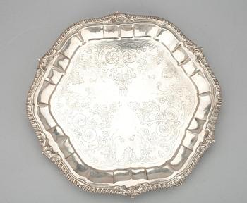 SALVER, silver, England, London 1789. Vikt 1293g.