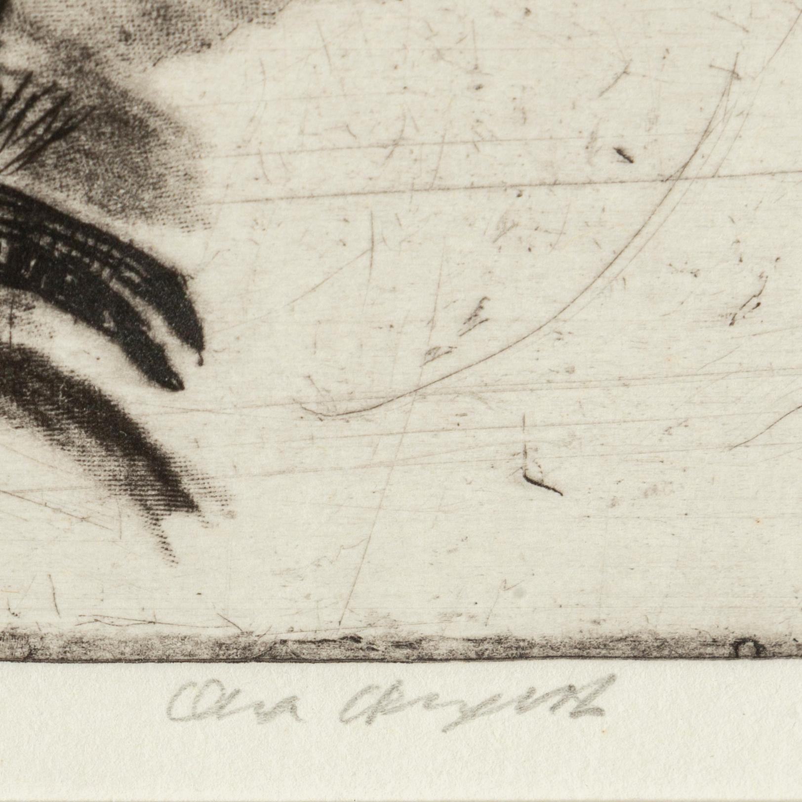 Lena Cronqvist, drypoint, 1984, signed 125/130.