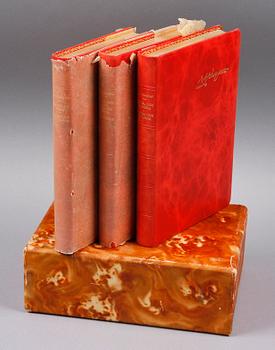 BÖCKER, 3 vol i kasett, poesi, Erik Axel Karlfeldt, 1937.