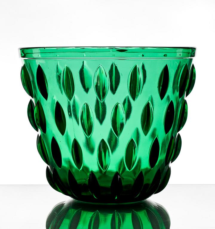 SKÅL, glas, "Ellips",  Arthur Percy för Gullaskurf. 1900-talets mitt.