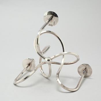 Josef Frank, a silver platen "Vänskapsknuten" candelabra, Firma Svenskt Tenn, designed in 1938,