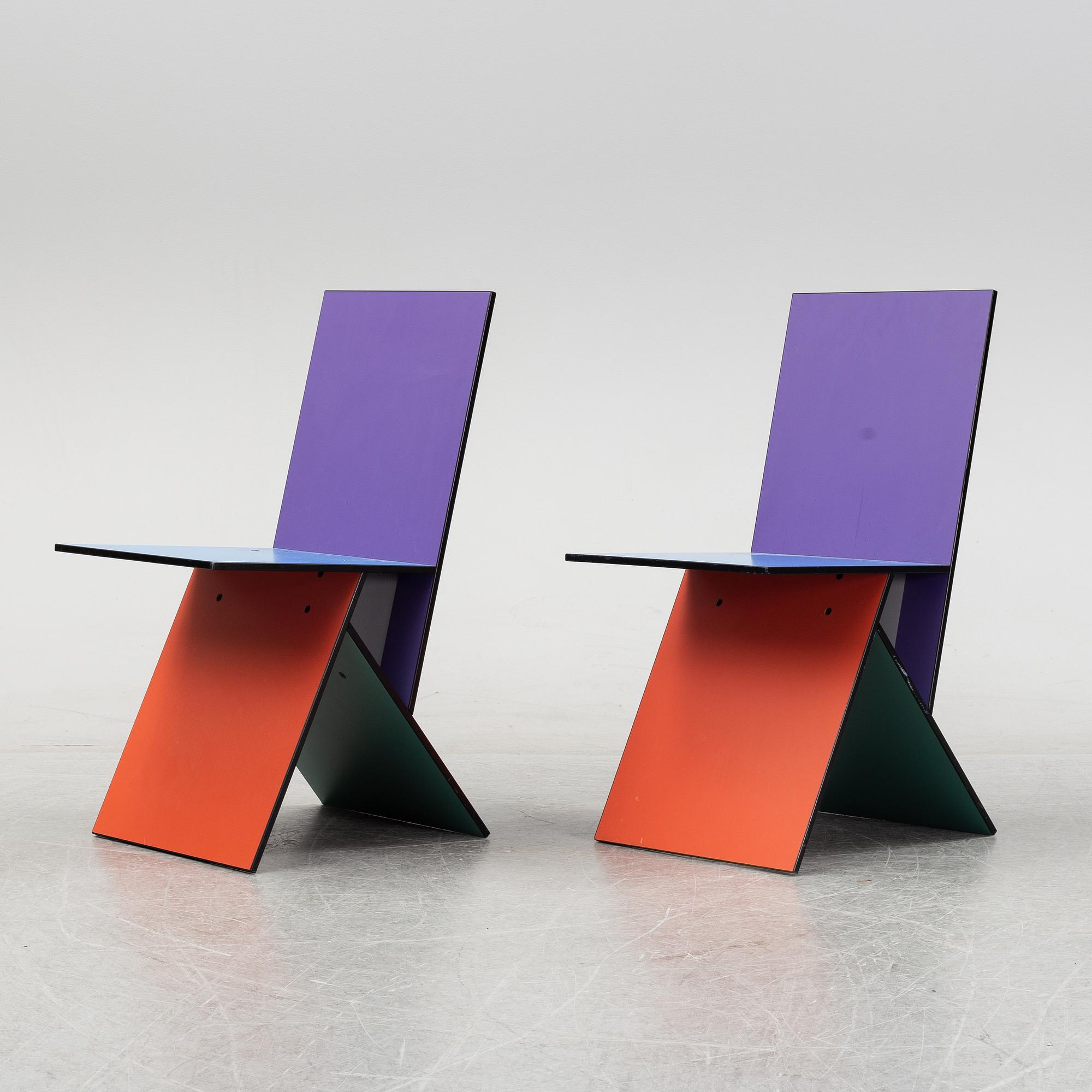 Two 'Vilbert' chairs by Verner Panton for IKEA, 1993-94.