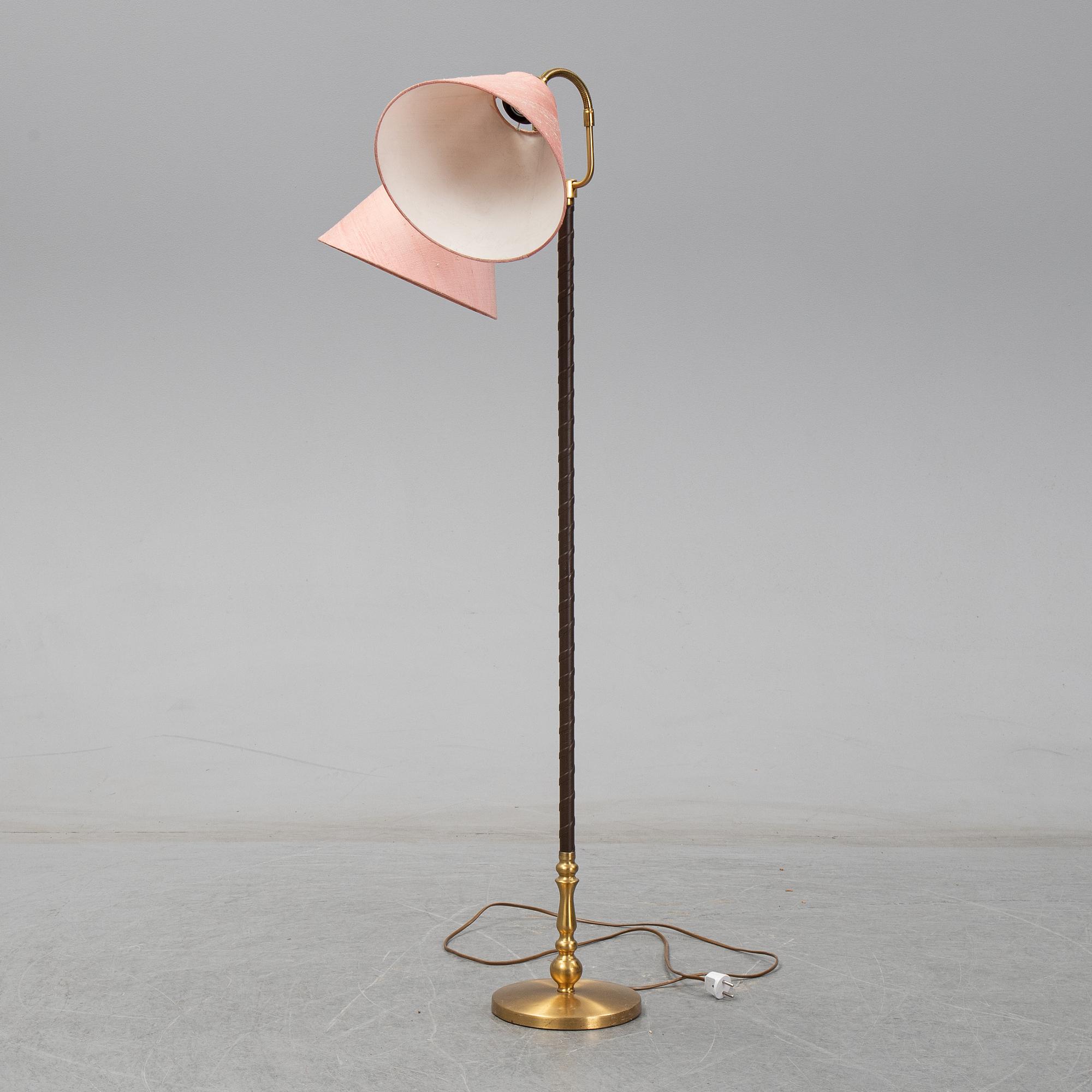 Einar Bäckstöm, a brass floor light, second half of the 20th Century.
