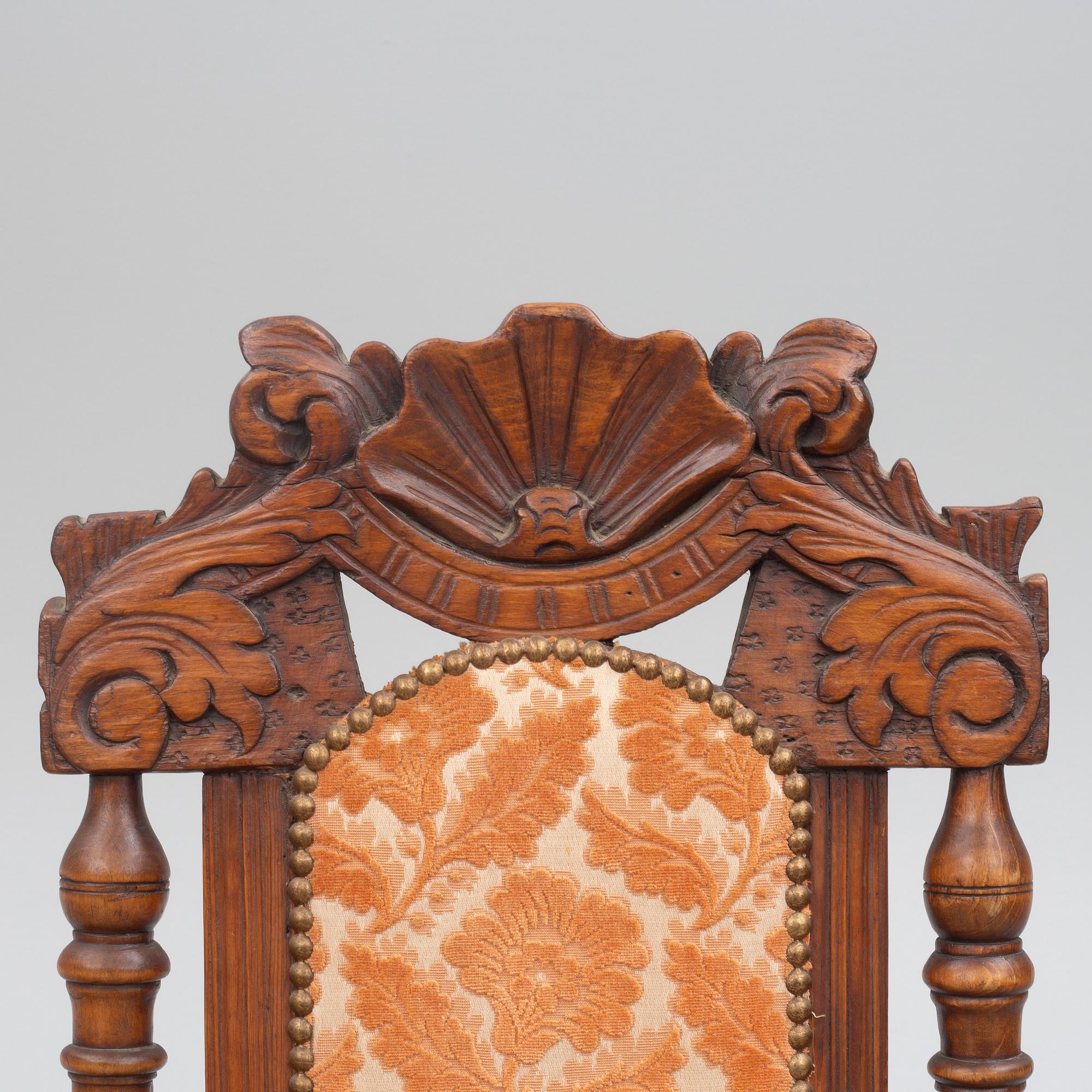 Four Baroque chairs, early 18th century.