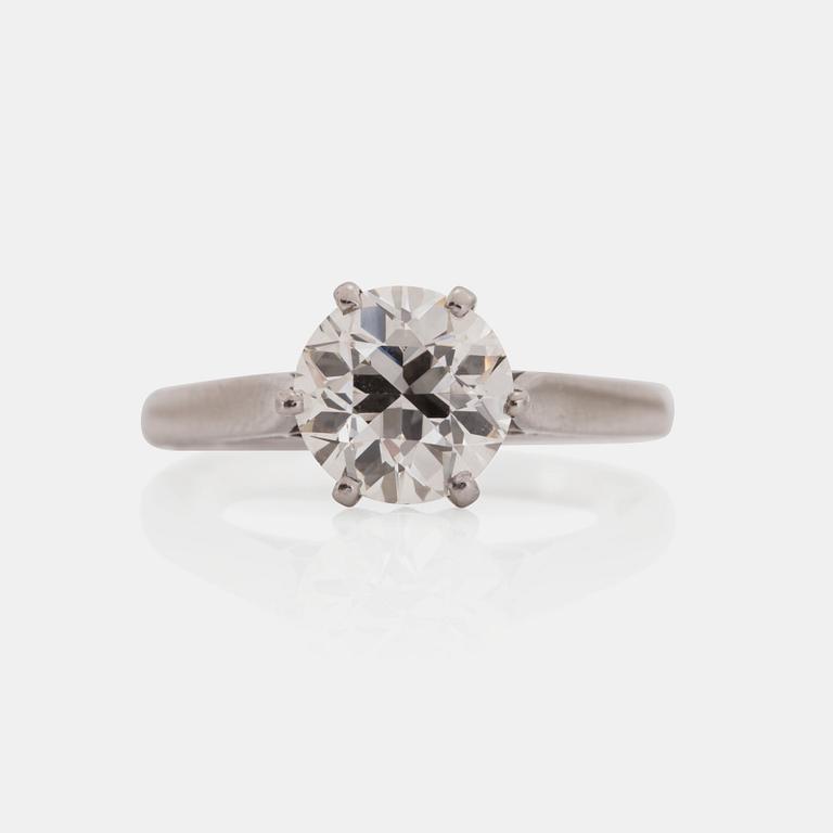 RING, platina med briljantslipad diamant, 2.08 ct.